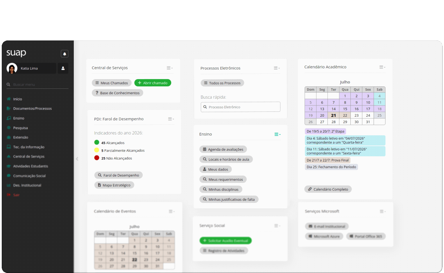 Gif da página inicial do sistema SUAP