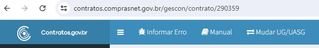 Tela do site ComprasGov